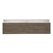 Pemberly Row Vintage Wood Console Bar Table in Off White