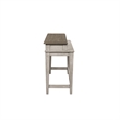 Pemberly Row Vintage Wood Console Bar Table in Off White