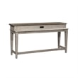 Pemberly Row Vintage Wood Console Bar Table in Off White