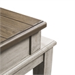 Pemberly Row Vintage Wood Console Bar Table in Off White