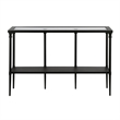 Pemberly Row Traditional Vintage Black and Bronze Metal Console Table