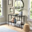 Pemberly Row Traditional Vintage Black and Bronze Metal Console Table