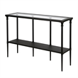 Pemberly Row Traditional Vintage Black and Bronze Metal Console Table