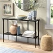 Pemberly Row Traditional Vintage Black and Bronze Metal Console Table