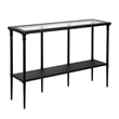 Pemberly Row Traditional Vintage Black and Bronze Metal Console Table