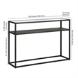 Pemberly Row Traditional Metal Two Shelf Black and Console Table