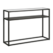 Pemberly Row Traditional Metal Two Shelf Black and Console Table