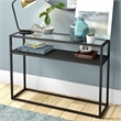Pemberly Row Traditional Metal Two Shelf Black and Console Table