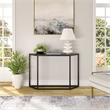 Pemberly Row Traditional Metal Black and Bronze Finish Geometric Console Table