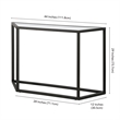 Pemberly Row Traditional Metal Black and Bronze Finish Geometric Console Table
