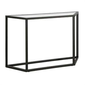 Pemberly Row Traditional Metal Black and Bronze Finish Geometric Console Table