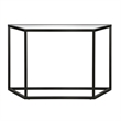 Pemberly Row Traditional Metal Black and Bronze Finish Geometric Console Table