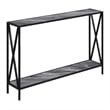 Pemberly Row Modern Console Table in Faux Gray Marble Wood Finish