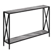 Pemberly Row Modern Console Table in Faux Gray Marble Wood Finish