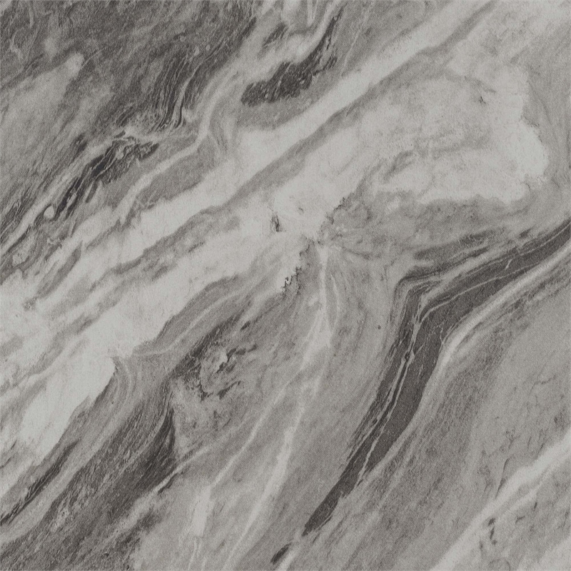 Pemberly Row Modern Console Table in Faux Gray Marble Wood Finish