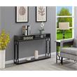 Pemberly Row Transitional Deluxe 2 Tier Console Table in Weathered Gray Wood