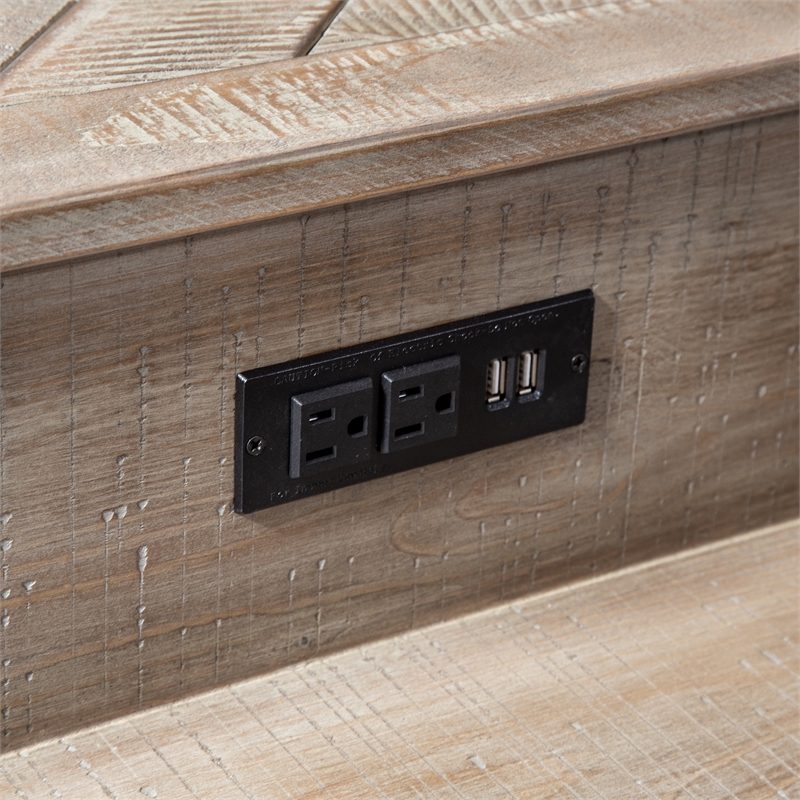 Pemberly Row Transitional Console Bar Table in Tan