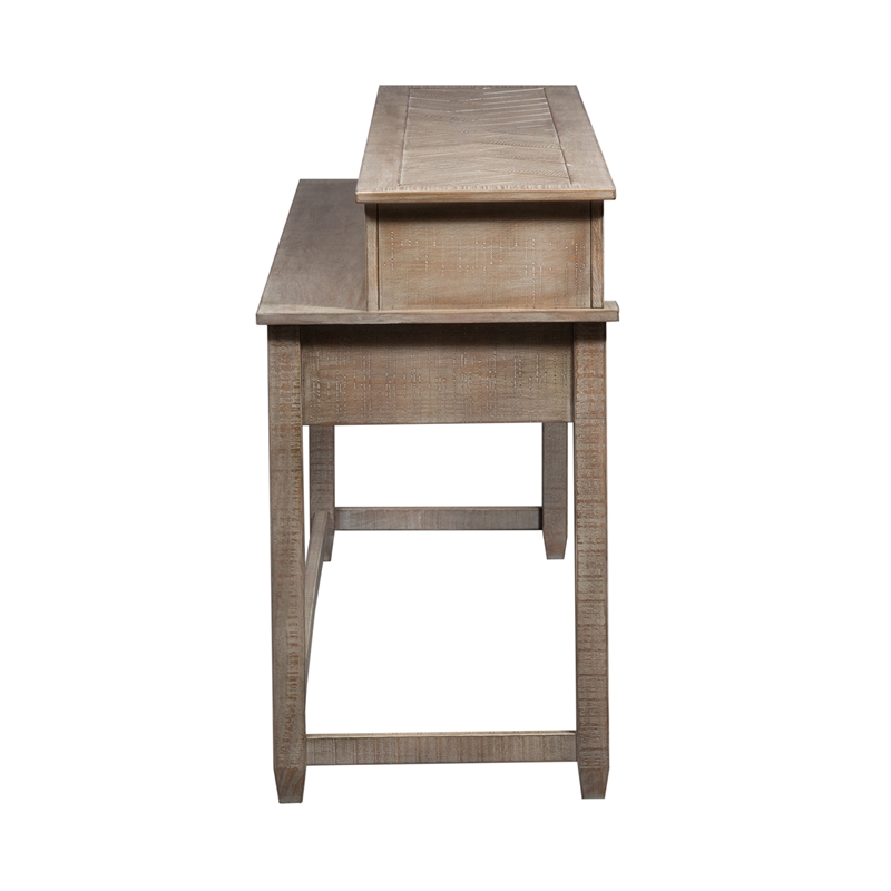 Pemberly Row Transitional Console Bar Table in Tan