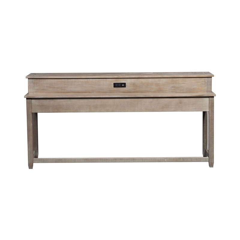 Pemberly Row Transitional Console Bar Table in Tan