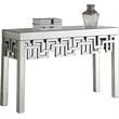 Pemberly Row Contemporary Mirrored Geometric Designed Console Table