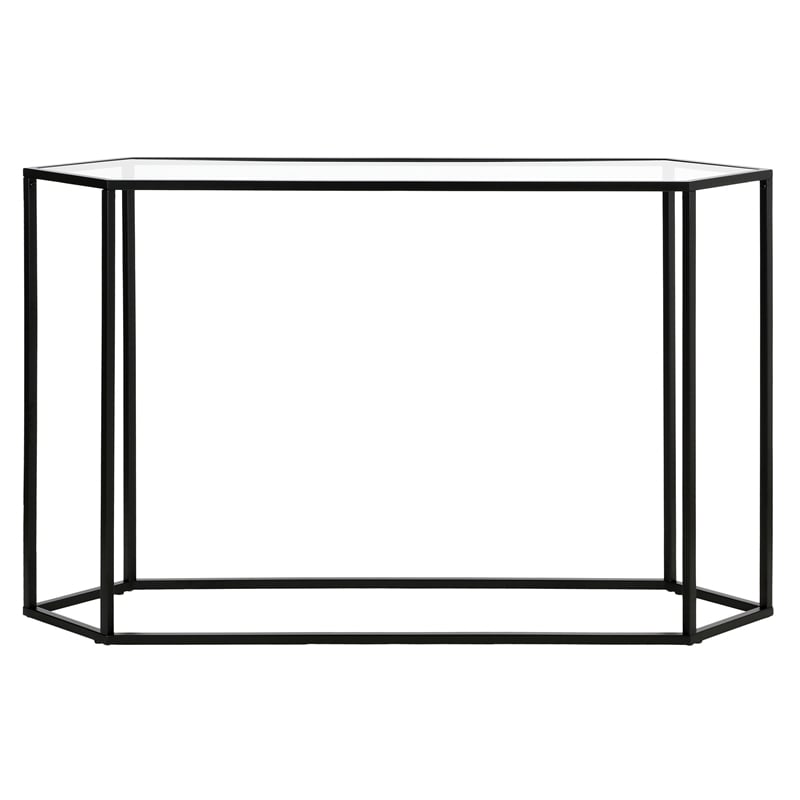 Pemberly Row Modern Black and Bronze Metal Console Table