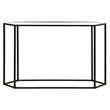 Pemberly Row Modern Black and Bronze Metal Console Table