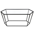 Pemberly Row Modern Black and Bronze Metal Console Table