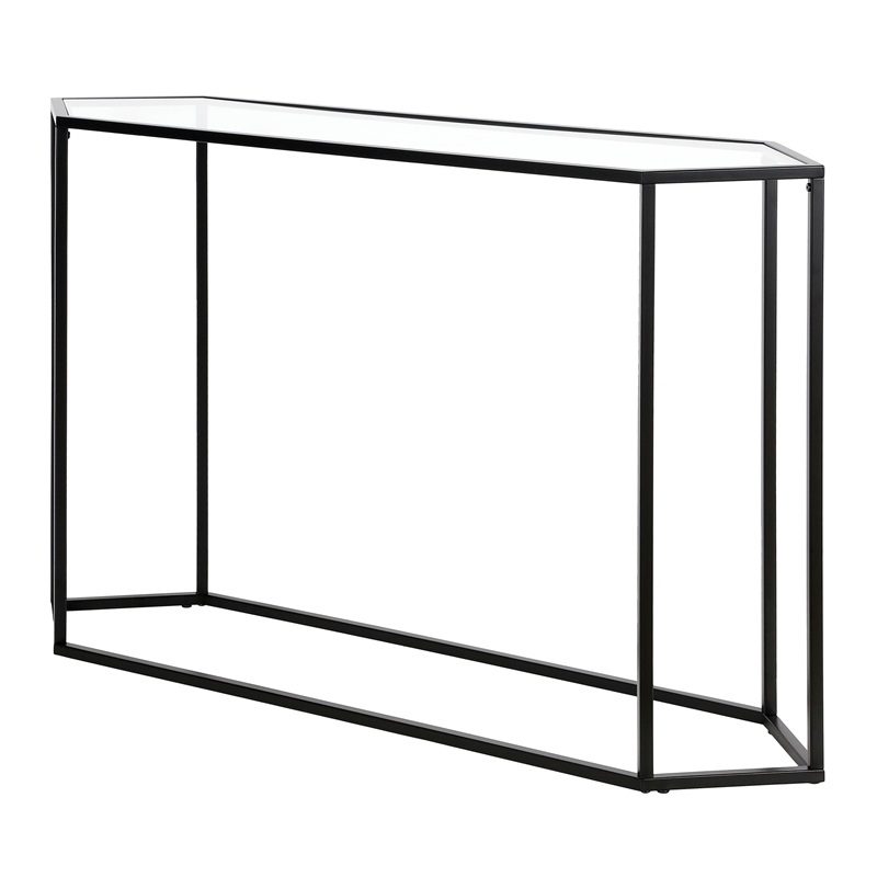 Pemberly Row Modern Black and Bronze Metal Console Table