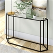Pemberly Row Modern Black and Bronze Metal Console Table