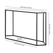 Pemberly Row Modern Black and Bronze Metal Console Table