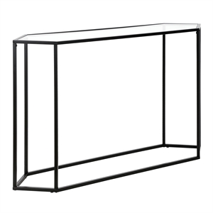 Pemberly Row Modern Black and Bronze Metal Console Table