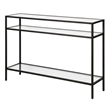 Pemberly Row Modern Black Metal Console Table 42inch W