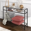 Pemberly Row Modern Black Metal Console Table 42inch W