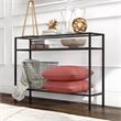 Pemberly Row Modern Black Metal Console Table 42inch W