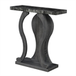 Pemberly Row Modern Console Table in Weathered Gray and Faux Black Marble Wood