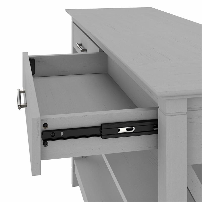 Pemberly Row Contemporary Engineered Wood Console Table with Drawers in Gray