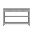 Pemberly Row Contemporary Engineered Wood Console Table with Drawers in Gray