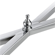 Pemberly Row Contemporary Console Table in Clear Glass and Chrome Metal Frame