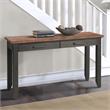 Pemberly Row Transitional Two-tone Brown Sofa Table