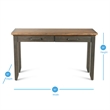 Pemberly Row Transitional Two-tone Brown Sofa Table