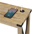 Pemberly Row Farmhouse Console Table Light English Oak Wood Finish