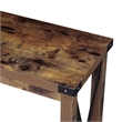 Pemberly Row Modern Console Table in Nutmeg Wood Finish and Black Metal