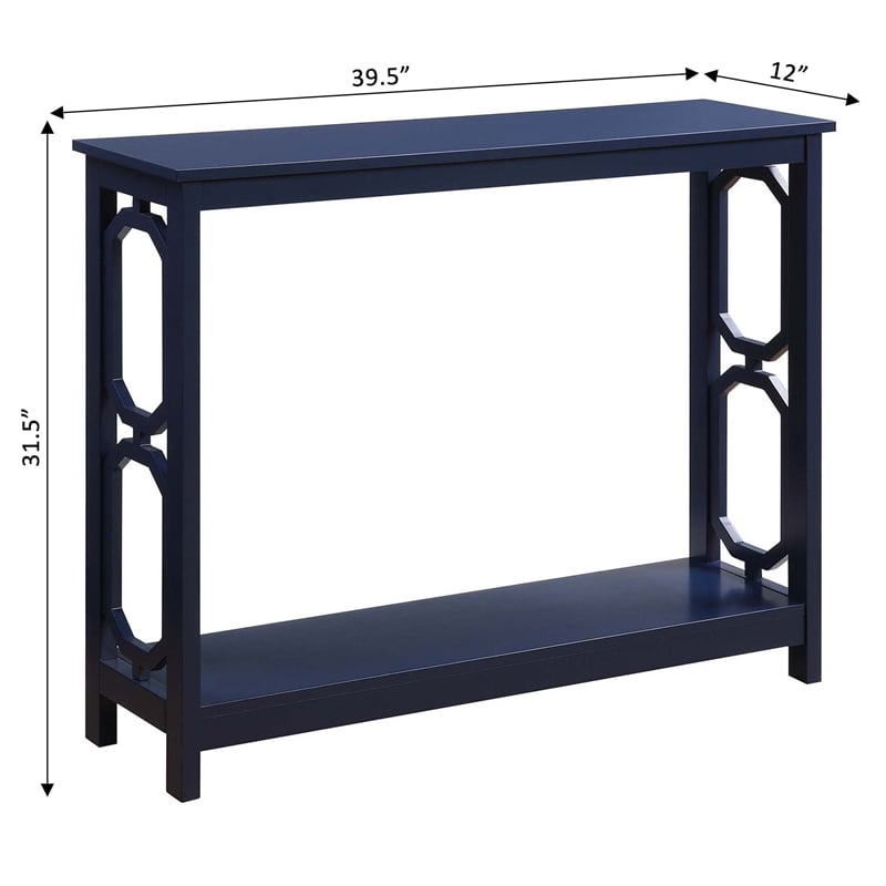 Pemberly Row Contemporary Console Table in Cobalt Blue Wood Finish