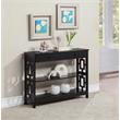 Pemberly Row Contemporary One-Drawer Console Table in Black Wood Finish