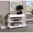 Pemberly Row Contemporary One-Drawer Console Table in White Wood Finish