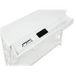Pemberly Row Contemporary One-Drawer Console Table in White Wood Finish