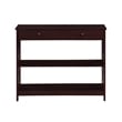 Pemberly Row Contemporary One-Drawer Console Table- Espresso Wood Finish