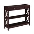 Pemberly Row Contemporary One-Drawer Console Table- Espresso Wood Finish