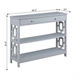Pemberly Row Contemporary One-Drawer Console Table in Gray Wood Finish