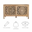Pemberly Row Transitional Wood Two Door Cabinet in Natural Brown